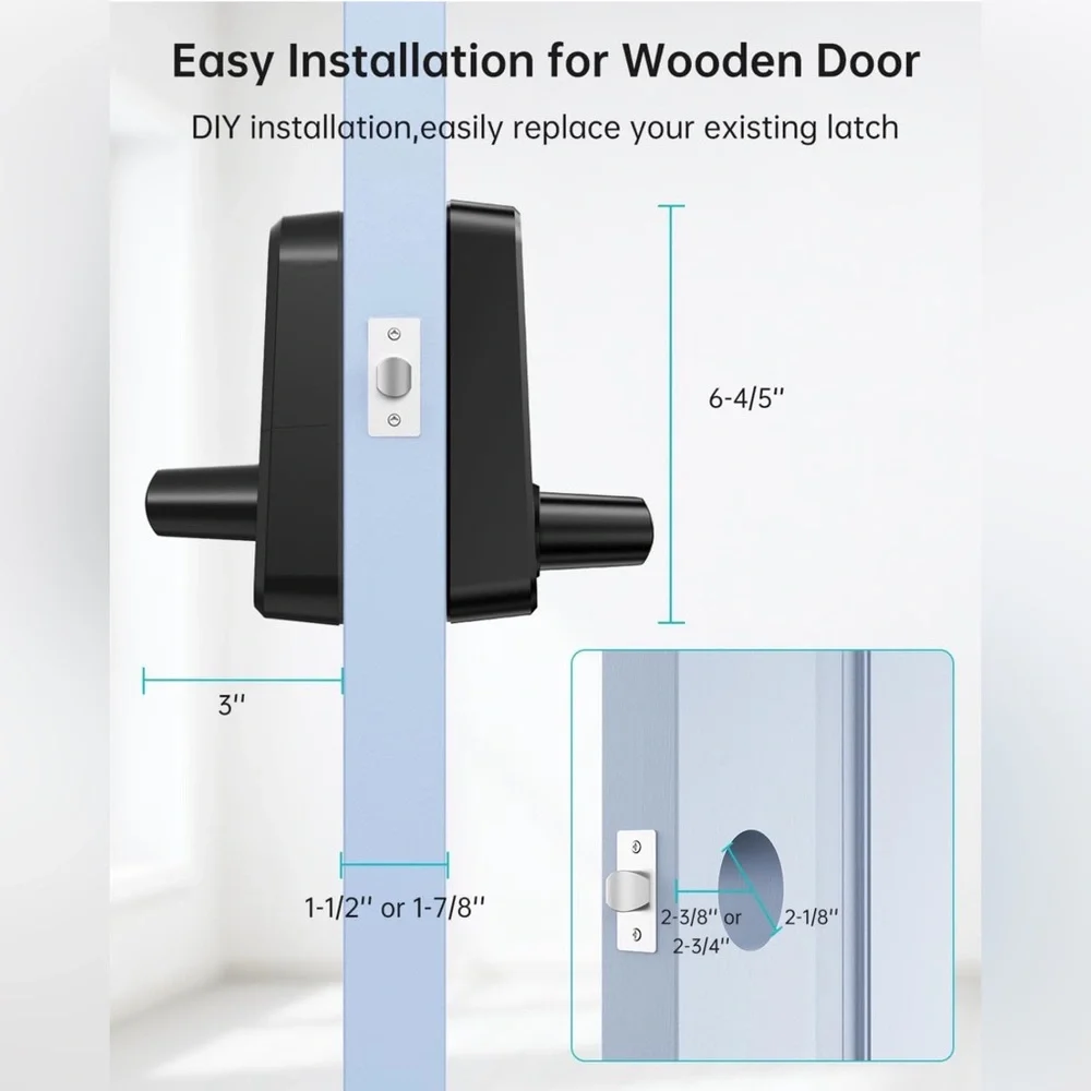 Smart Lock Keyless Entry with Handle - Picture 8 of 9